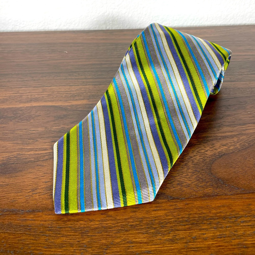 Robert Talbott NWOT Best in Class Silk Striped Men’s neck tie hand sewn in USA